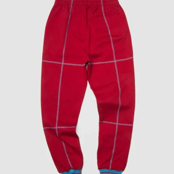 AACA Joggers w/ Color Contrast Stitch 90s Hip Hop Sweatpants Multicolor